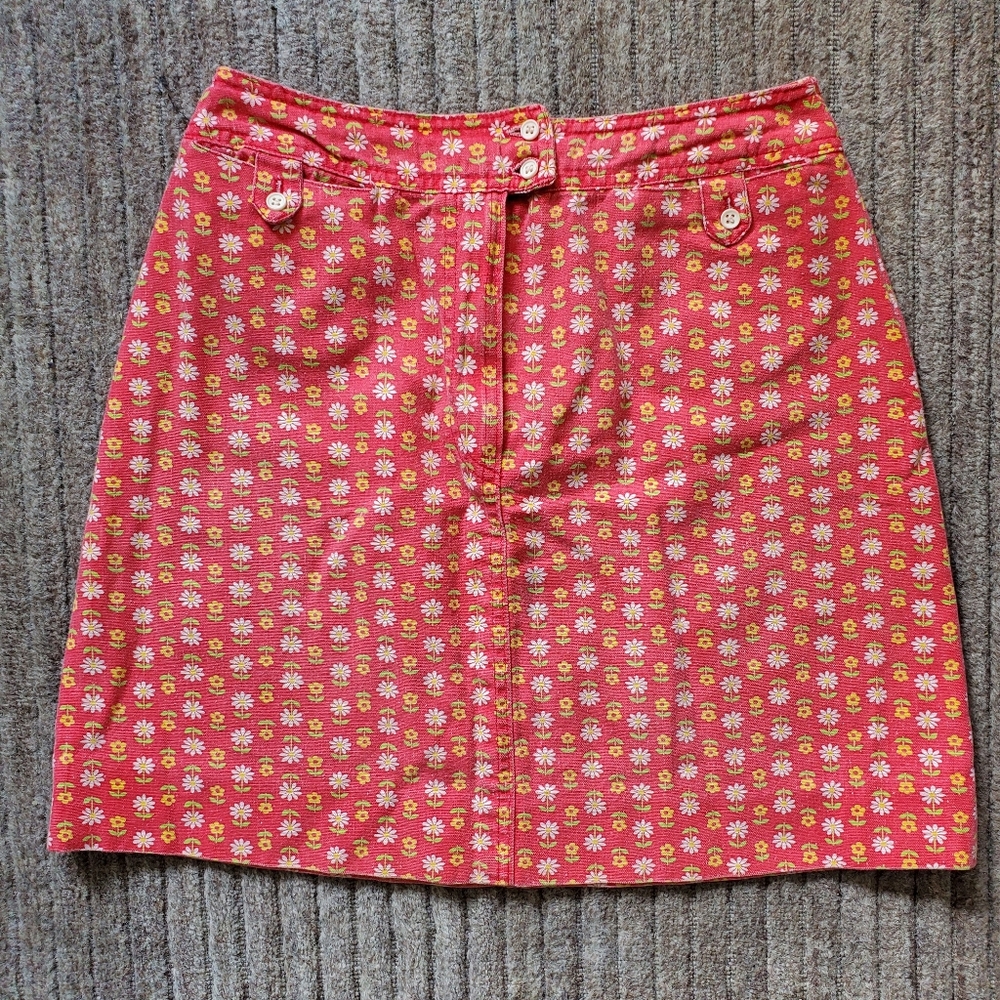 Vintage 90s floral pattern mini skirt size 4